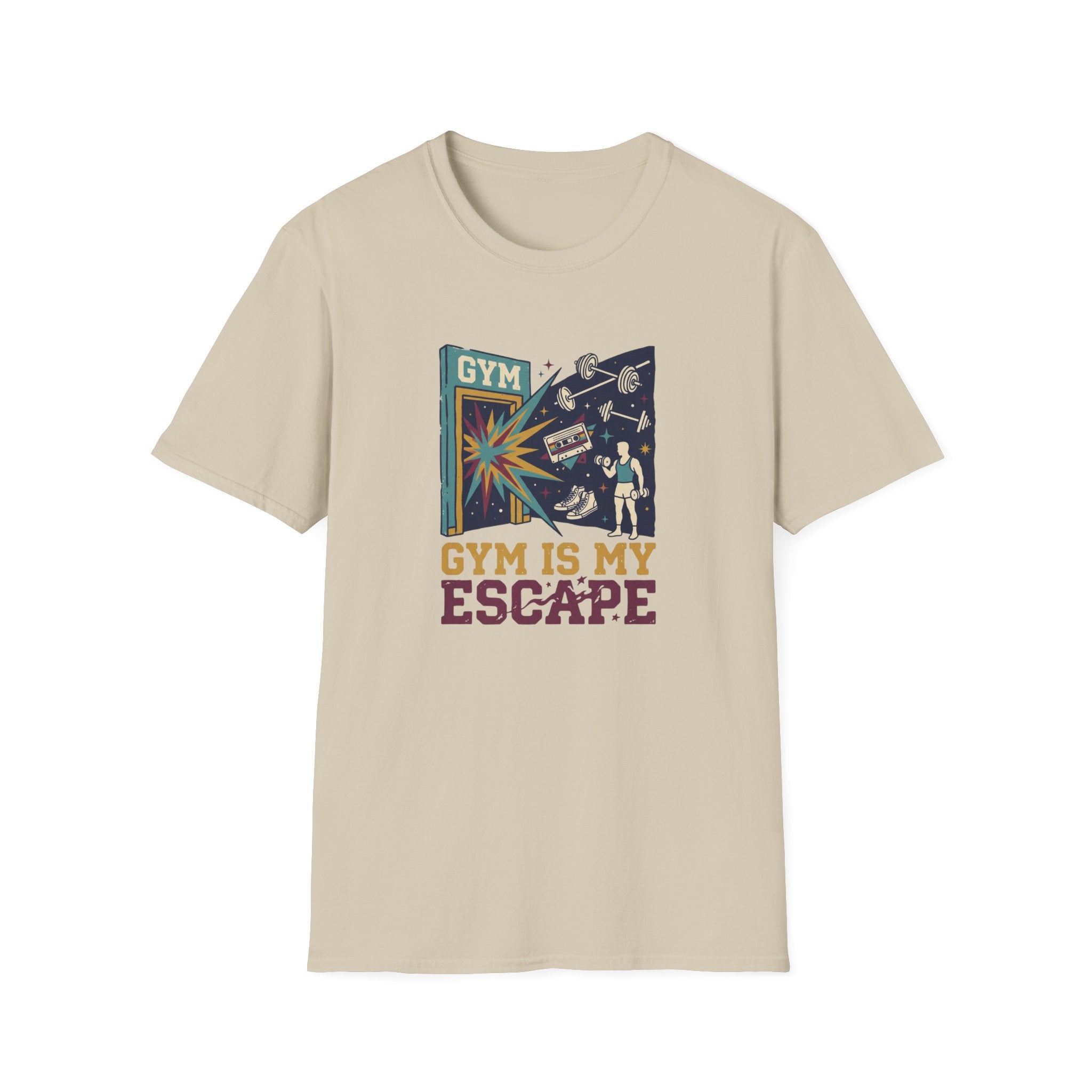 Gym is my escape - colorful T-Shirt