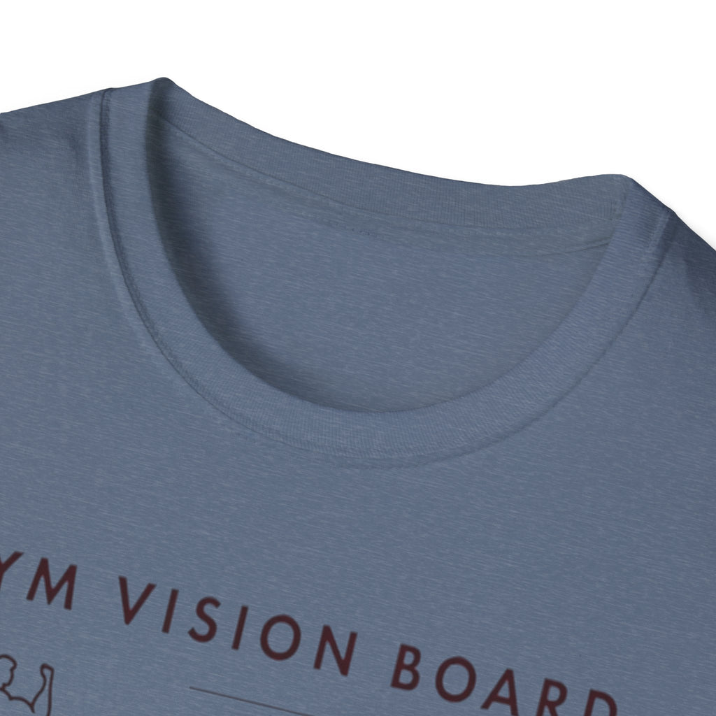 Gym Vision Board – Dark Mode Minimalist T-Shirt