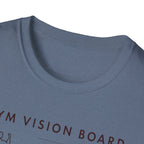 Gym Vision Board – Dark Mode Minimalist T-Shirt