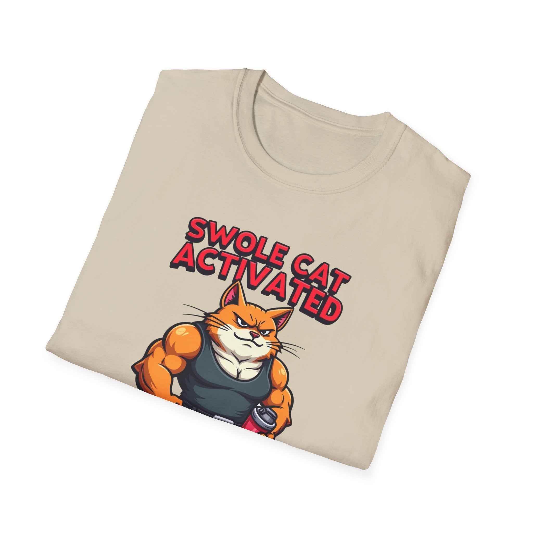 Swole Cat Activated – Pre-Workout Pouncer Edition T-Shirt