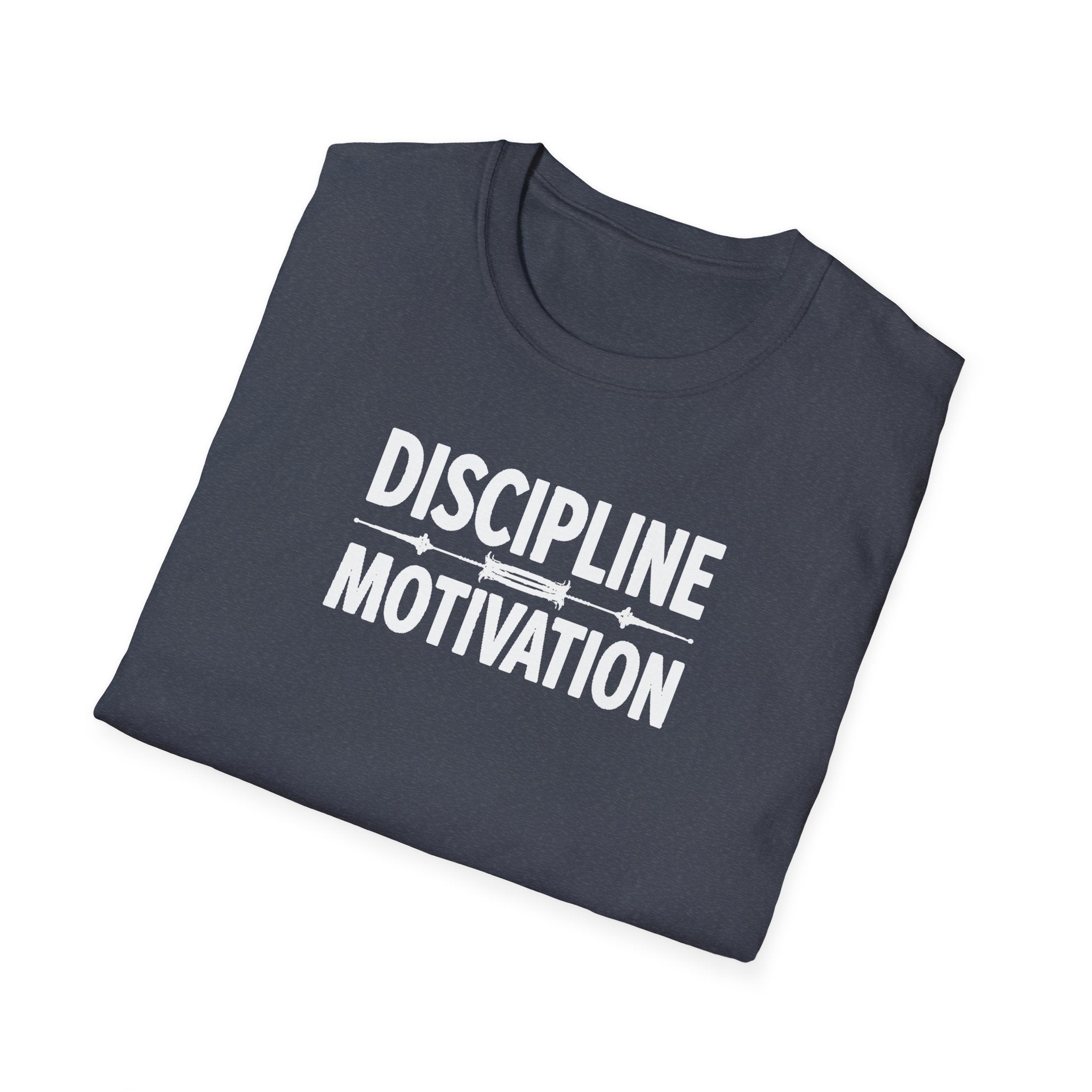 Discipline > Motivation – Barbell Edition T-Shirt