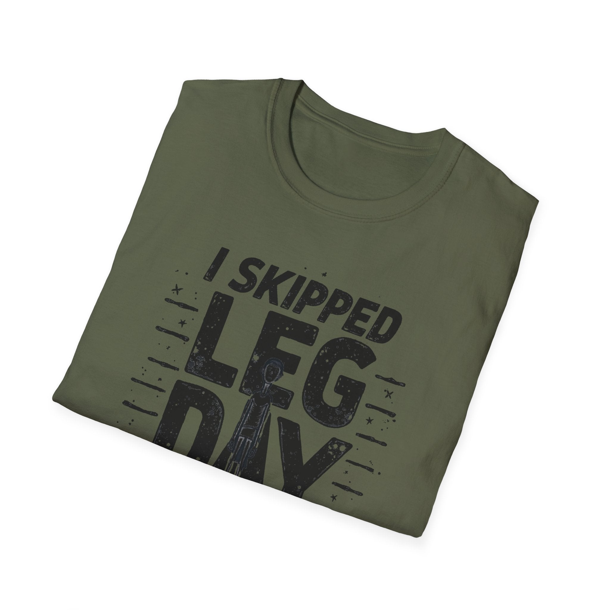 I Skipped Leg Day to Be Here – Stick-Leg Statement T-Shirt