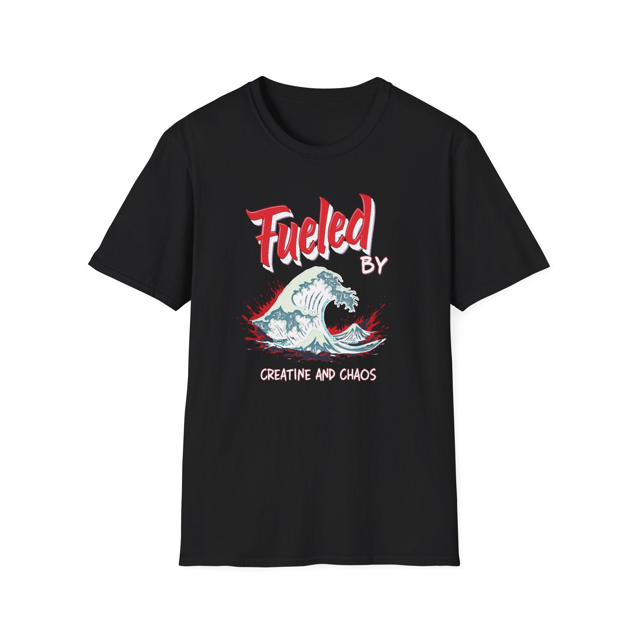 Fueled by Creatine and Chaos – Energy Wave Edition T-Shirt