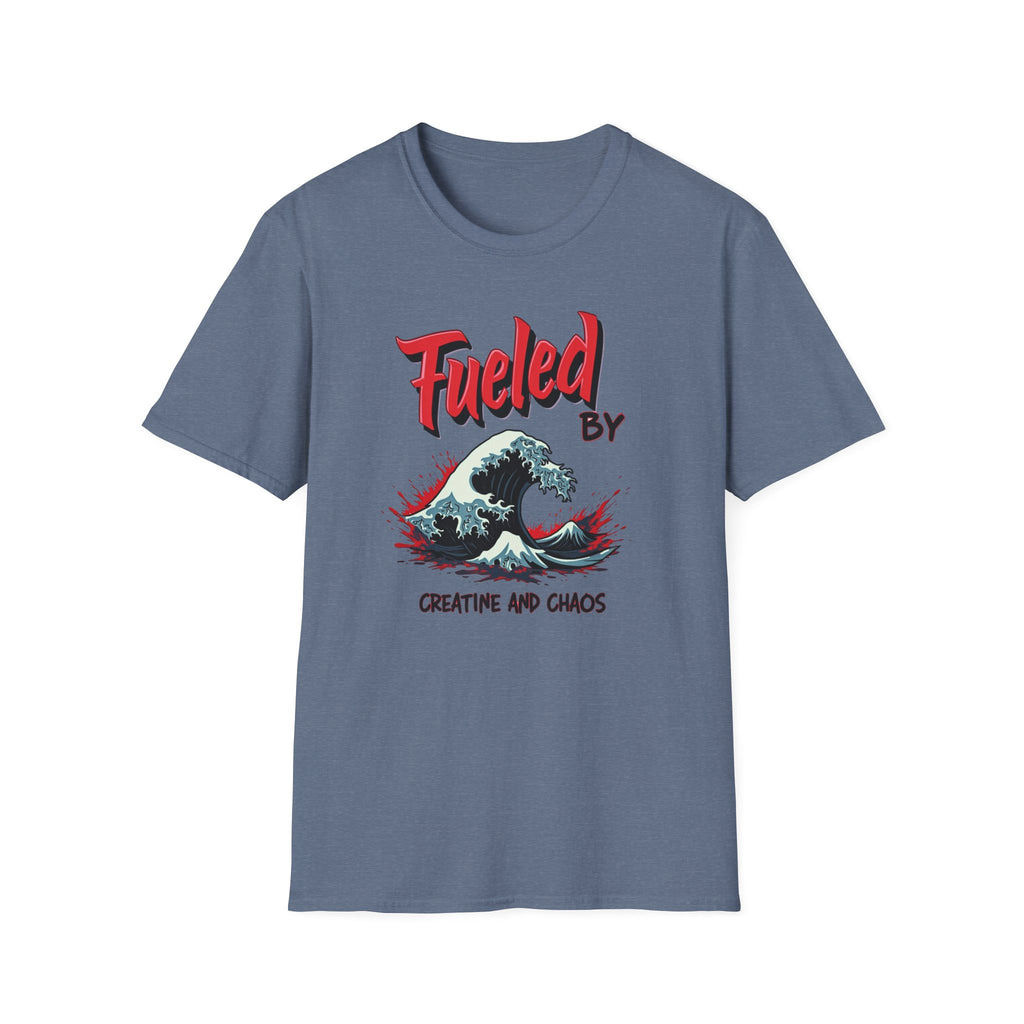 Fueled by Creatine and Chaos – Energy Wave Edition T-Shirt