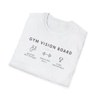 Gym Vision Board – Dark Mode Minimalist T-Shirt