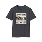 Monday is Global chest day - News style T-Shirt
