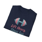 Lift Heavy, Stress Less – Barbell Bliss Edition T-Shirt
