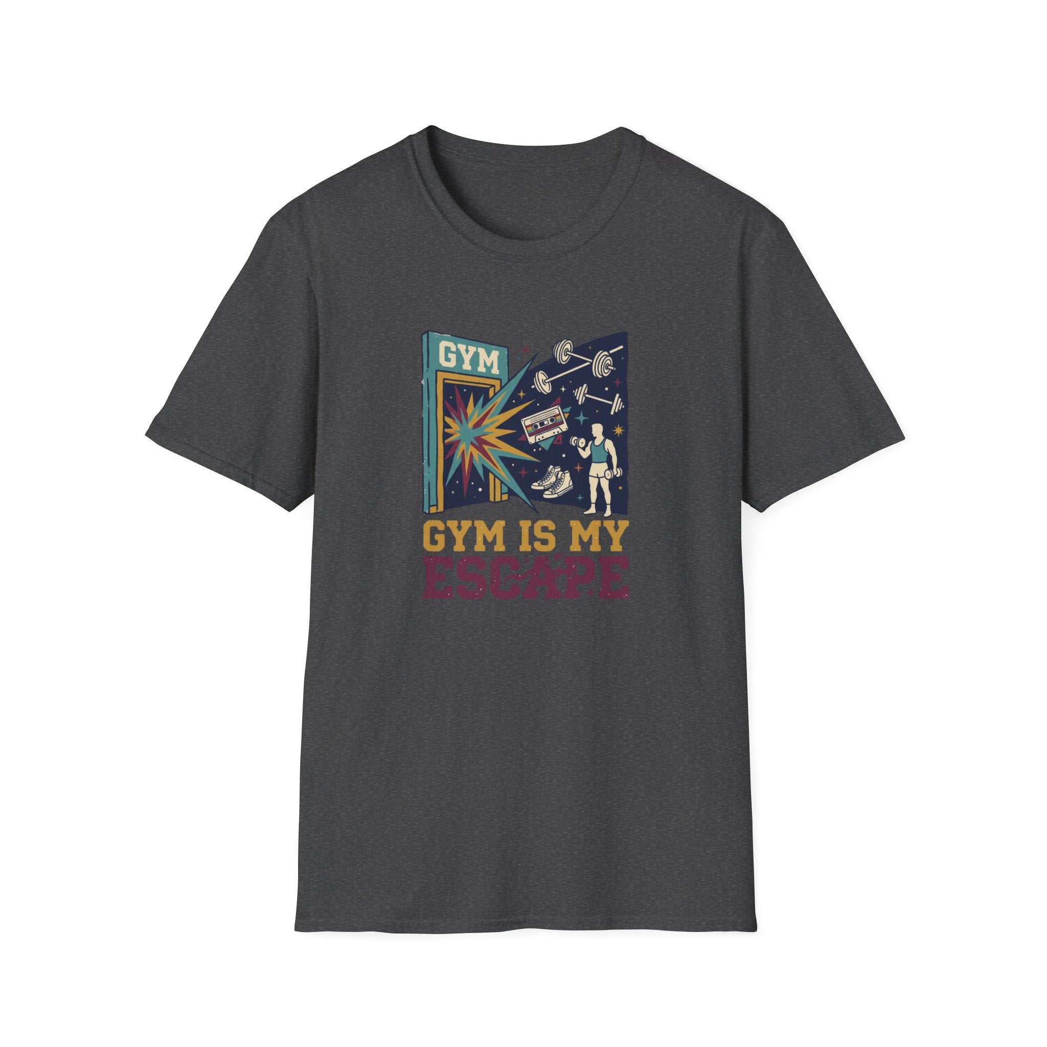 Gym is my escape - colorful T-Shirt