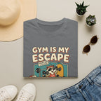 Gym is my escape - Racoon humorous T-Shirt