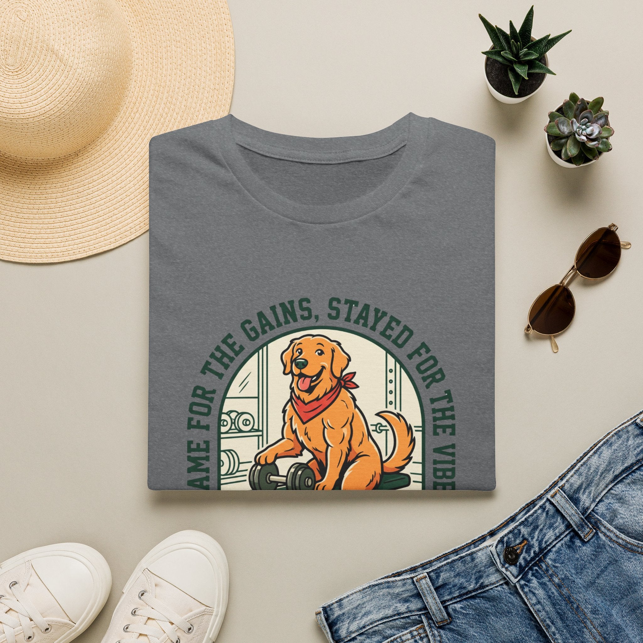Came for the gains, stayed for the vibes T-Shirt
