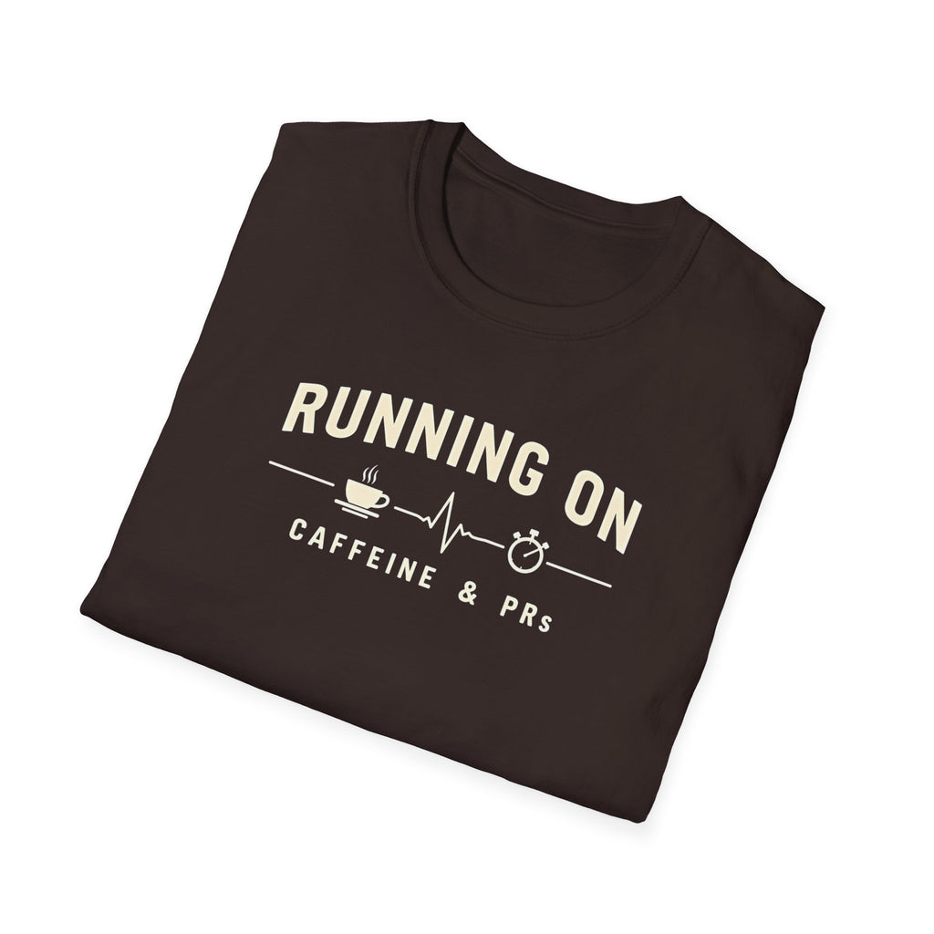 Running on Caffeine & PRs – Minimal Strength Mode T-Shirt
