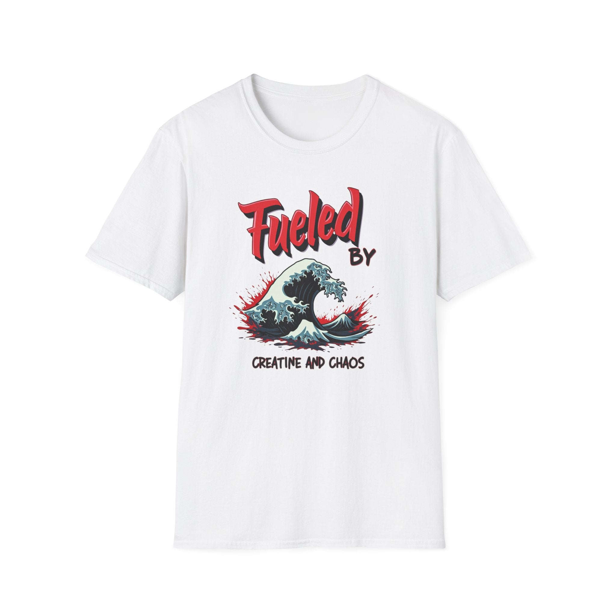 Fueled by Creatine and Chaos – Energy Wave Edition T-Shirt