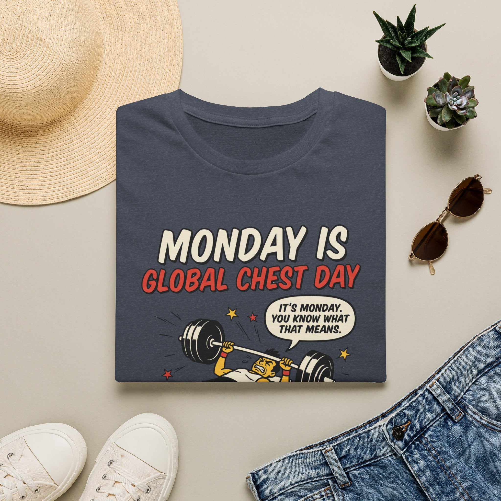 Monday is Global chest day - You knw what it means T-Shirt