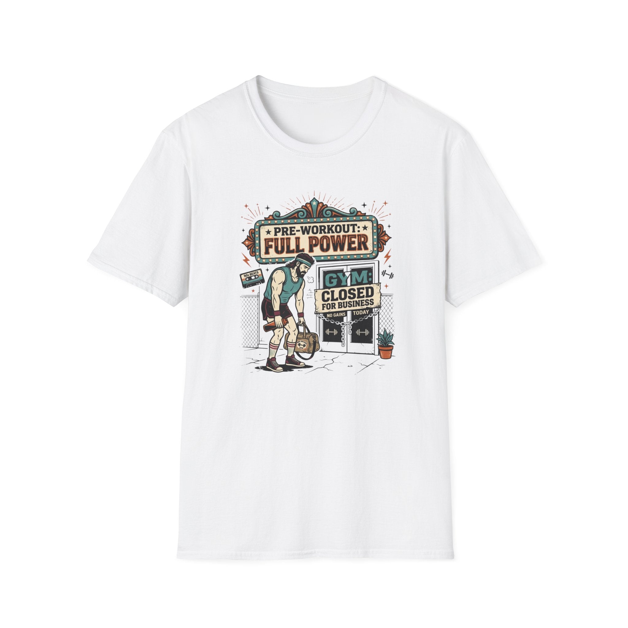 Pre workout _ Full power, Gym _ Closed T-Shirt