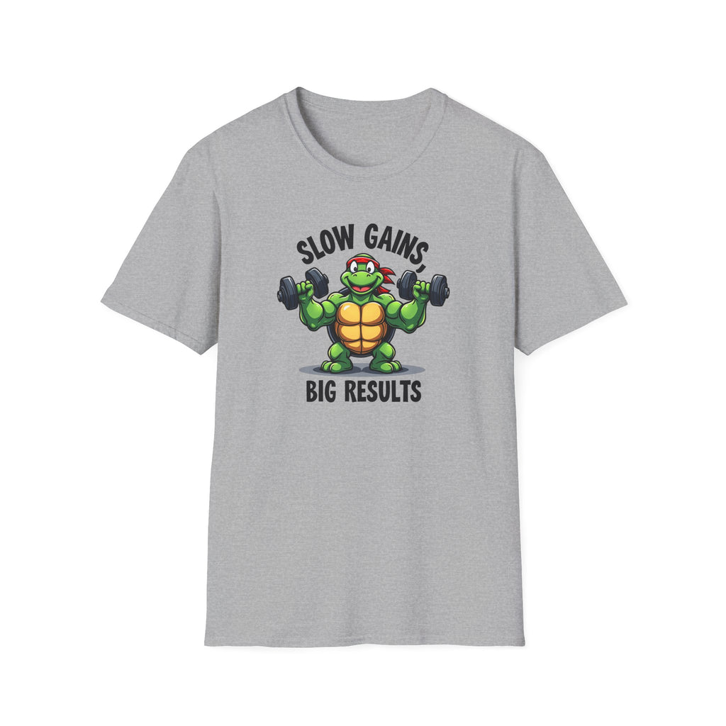 Slow Gains, Big Results – Turtle Power Edition T-Shirt