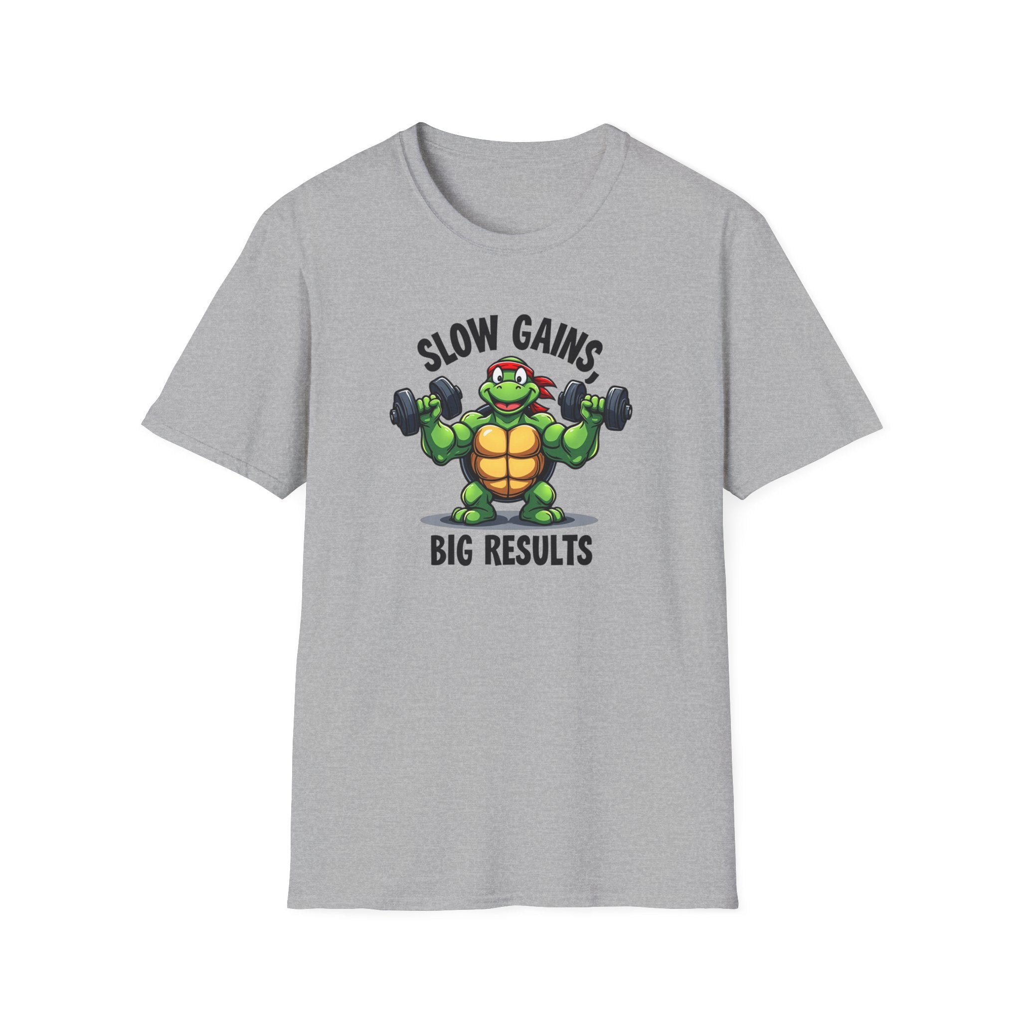 Slow Gains, Big Results – Turtle Power Edition T-Shirt