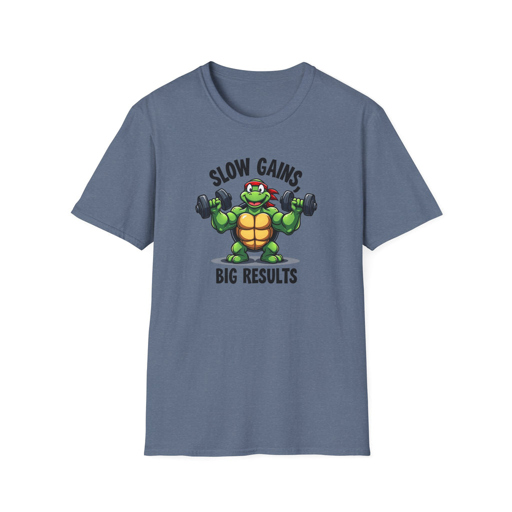 Slow Gains, Big Results – Turtle Power Edition T-Shirt