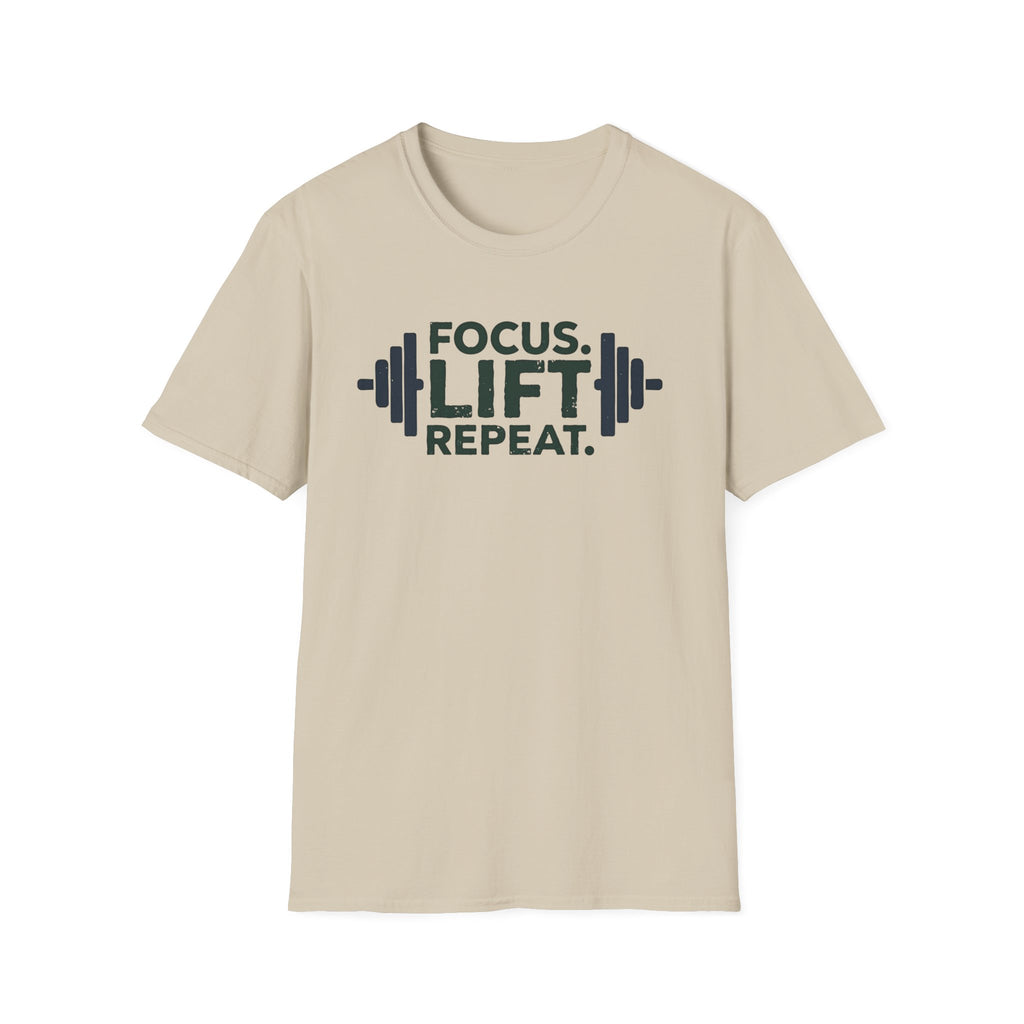 Lift Strong – Focus. Lift. Repeat. T-Shirt