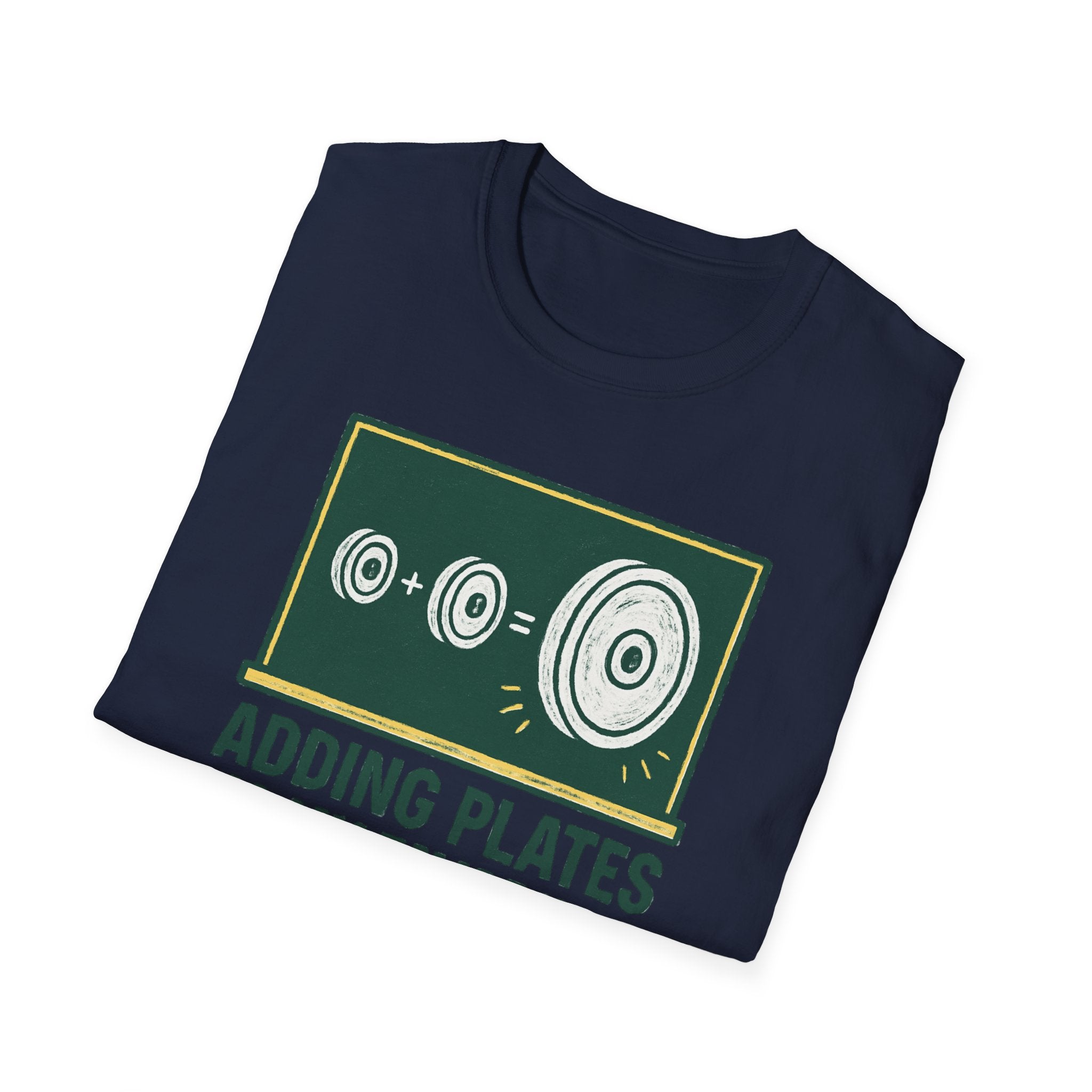 Adding Plates Is My Favorite Subject – Chalkboard Gym Edition Tshirt