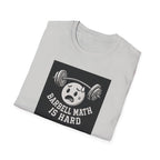 Barbell Math Is Hard – Confused Emoji Gym Tee T-Shirt