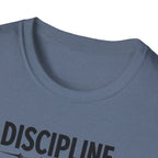 Discipline > Motivation – Barbell Edition T-Shirt