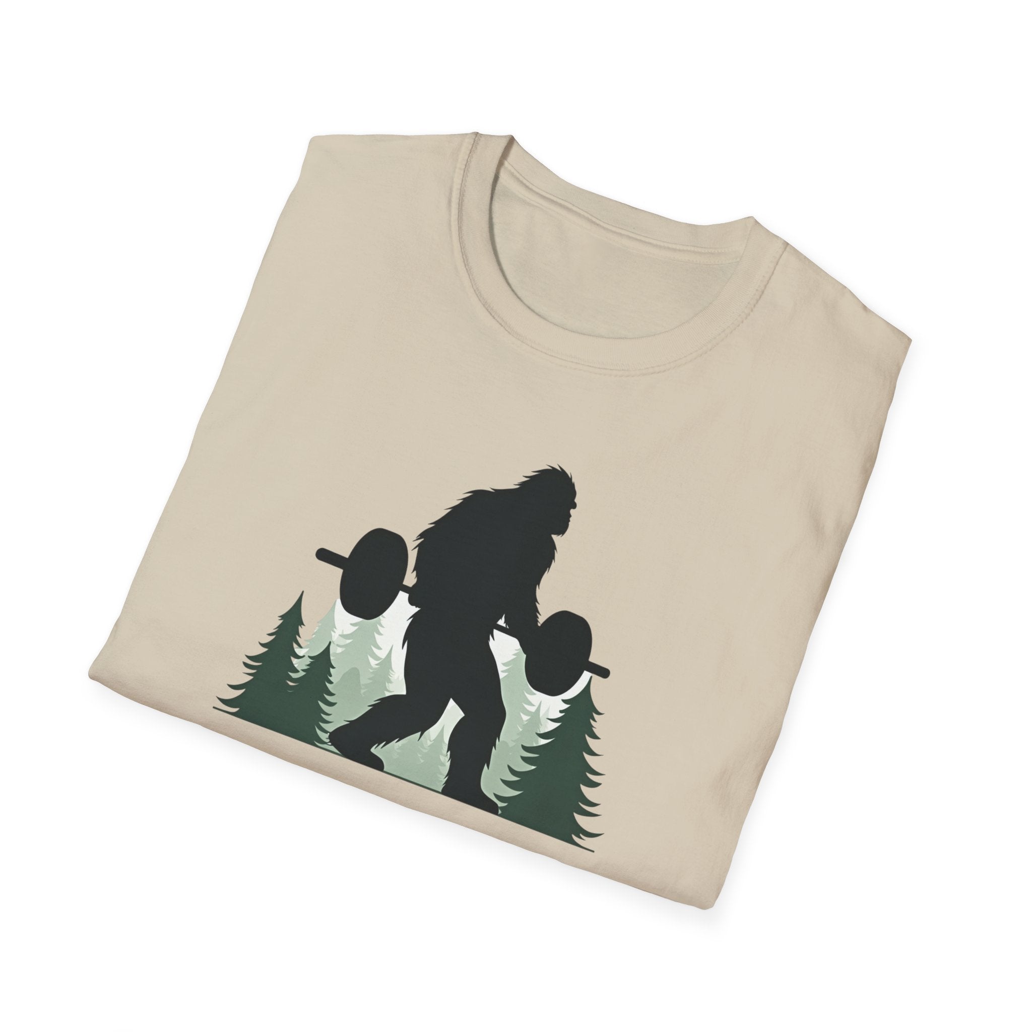 Forest Beast Mode – Bigfoot Barbell Edition T-Shirt