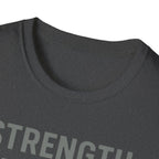 Strength Through Scripture – Bold Faith & Fitness Statement Tshirt