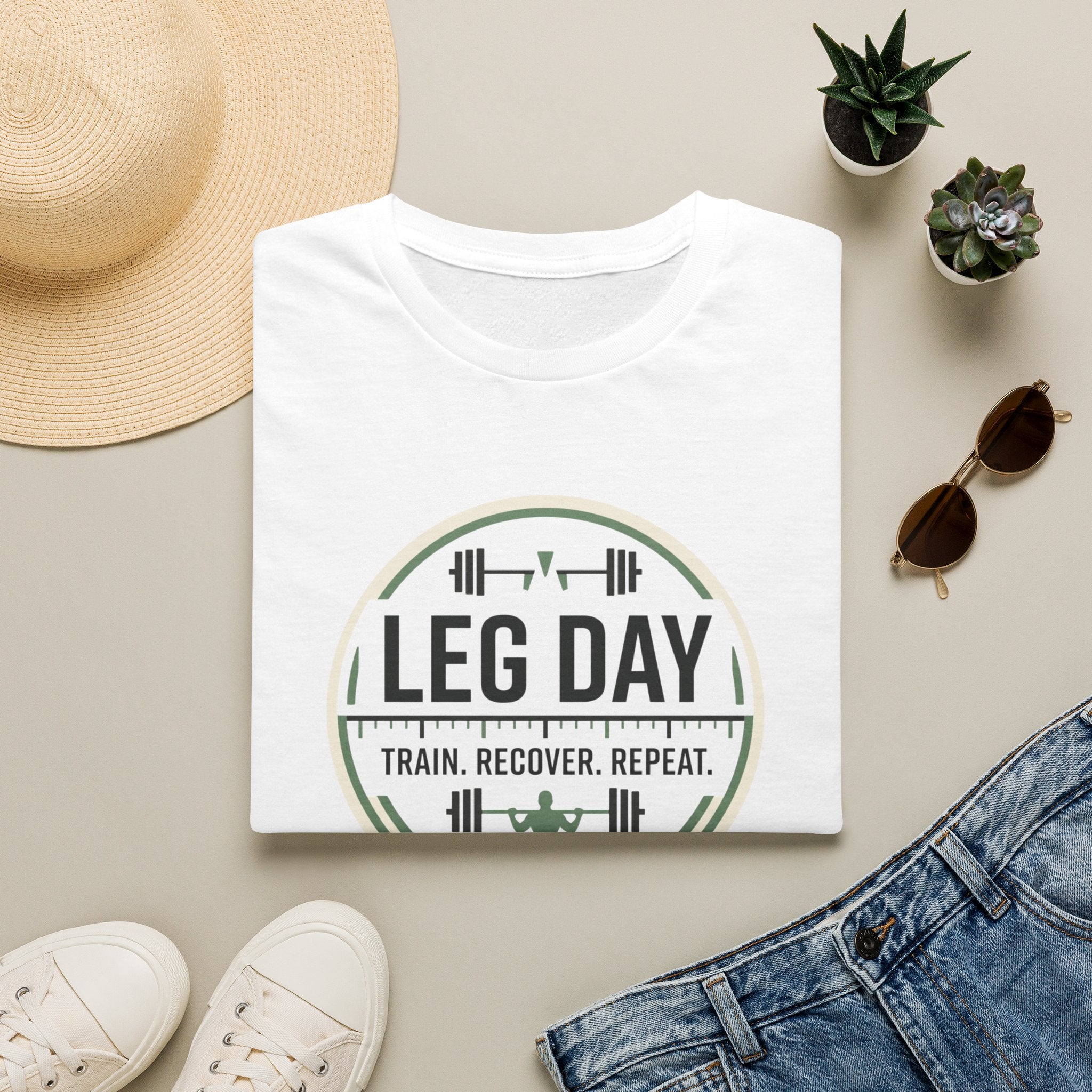 Leg day - Train. Recover. Repeat T-Shirt