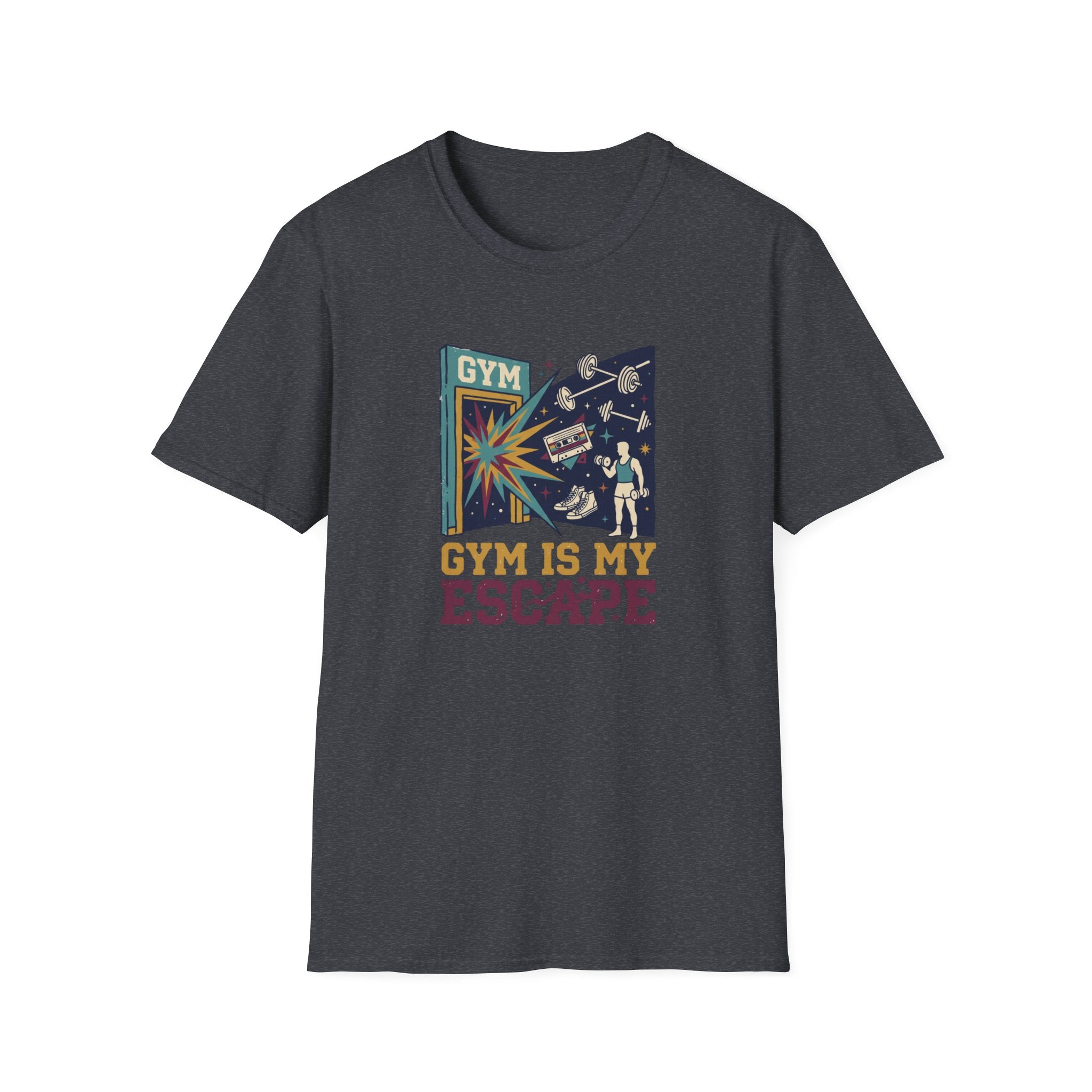 Gym is my escape - colorful T-Shirt