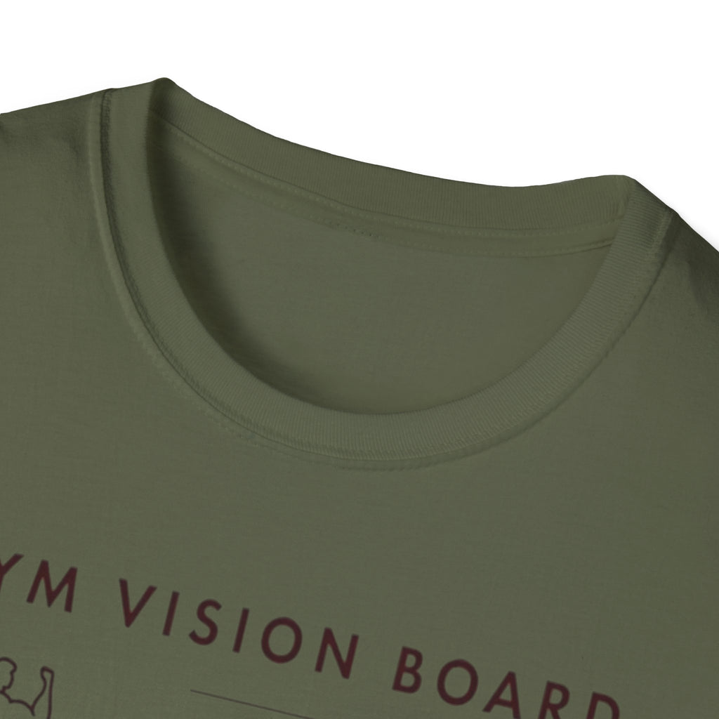 Gym Vision Board – Dark Mode Minimalist T-Shirt