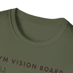 Gym Vision Board – Dark Mode Minimalist T-Shirt
