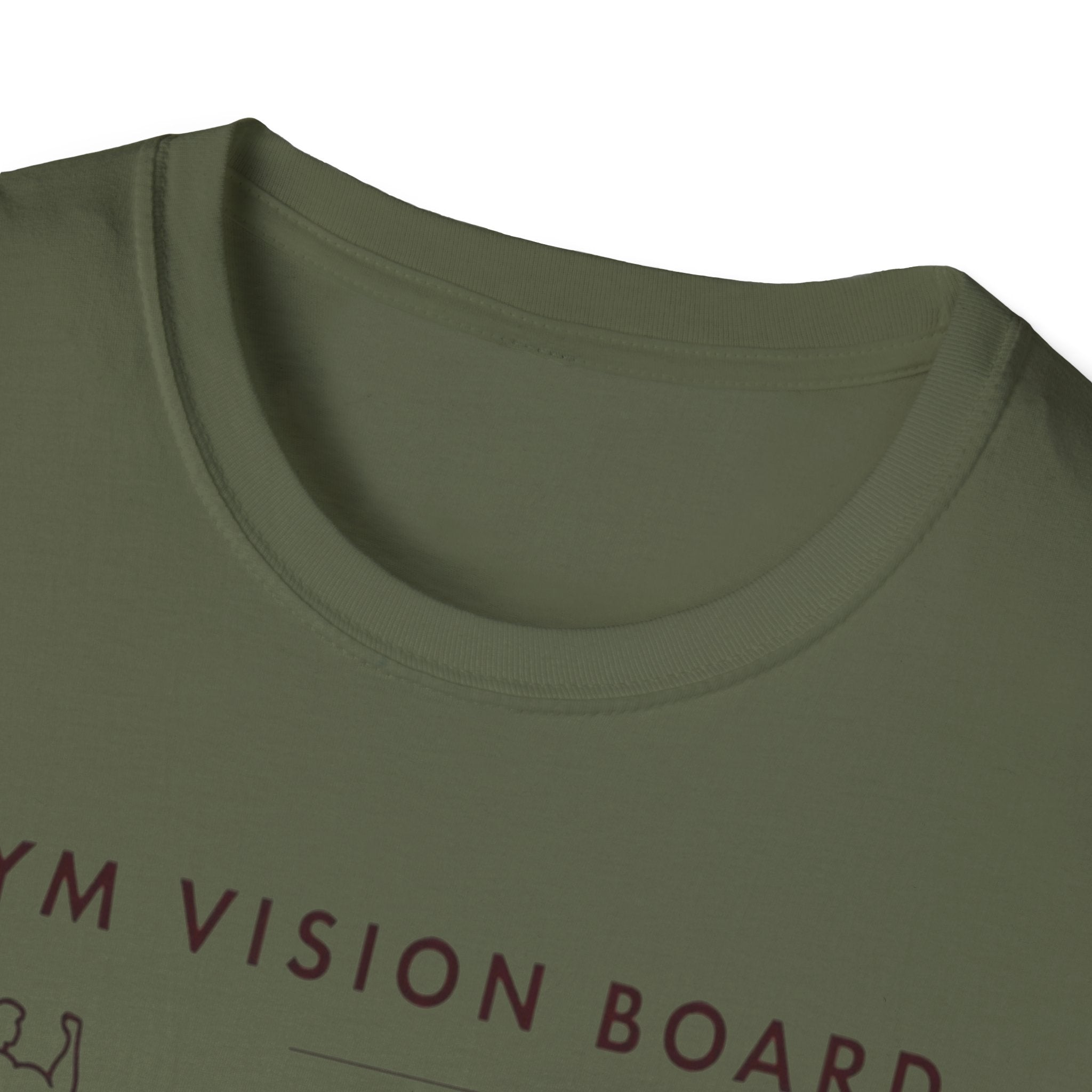 Gym Vision Board – Dark Mode Minimalist T-Shirt