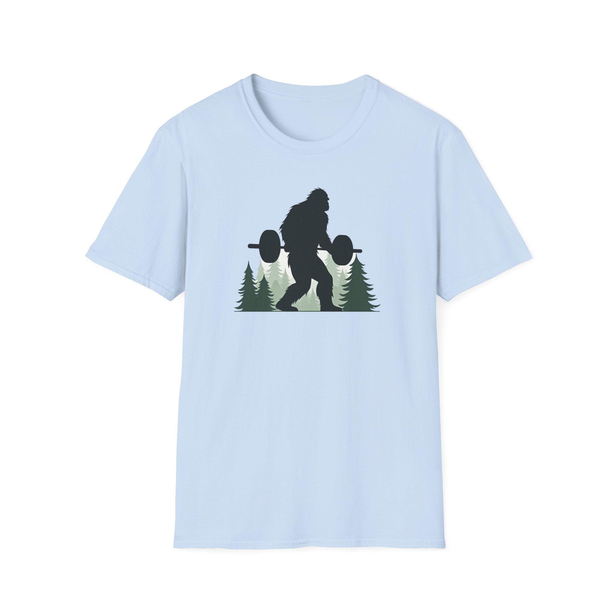 Forest Beast Mode – Bigfoot Barbell Edition T-Shirt