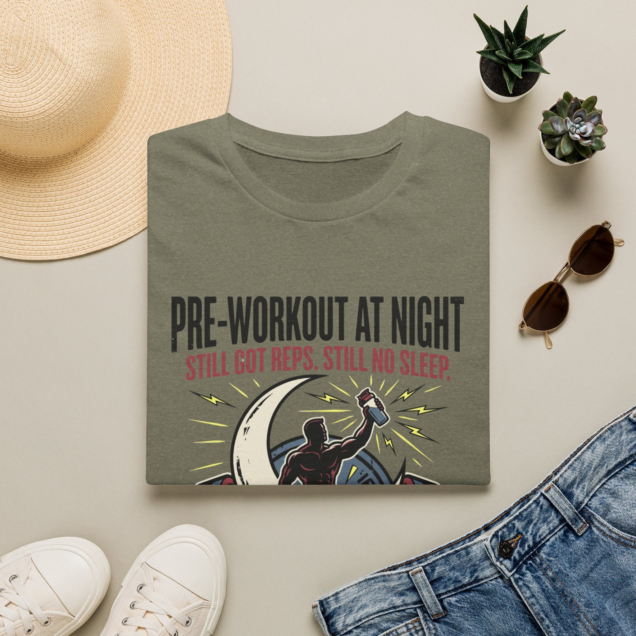 Pre at night Still got Reps Still No Sleep T-Shirt