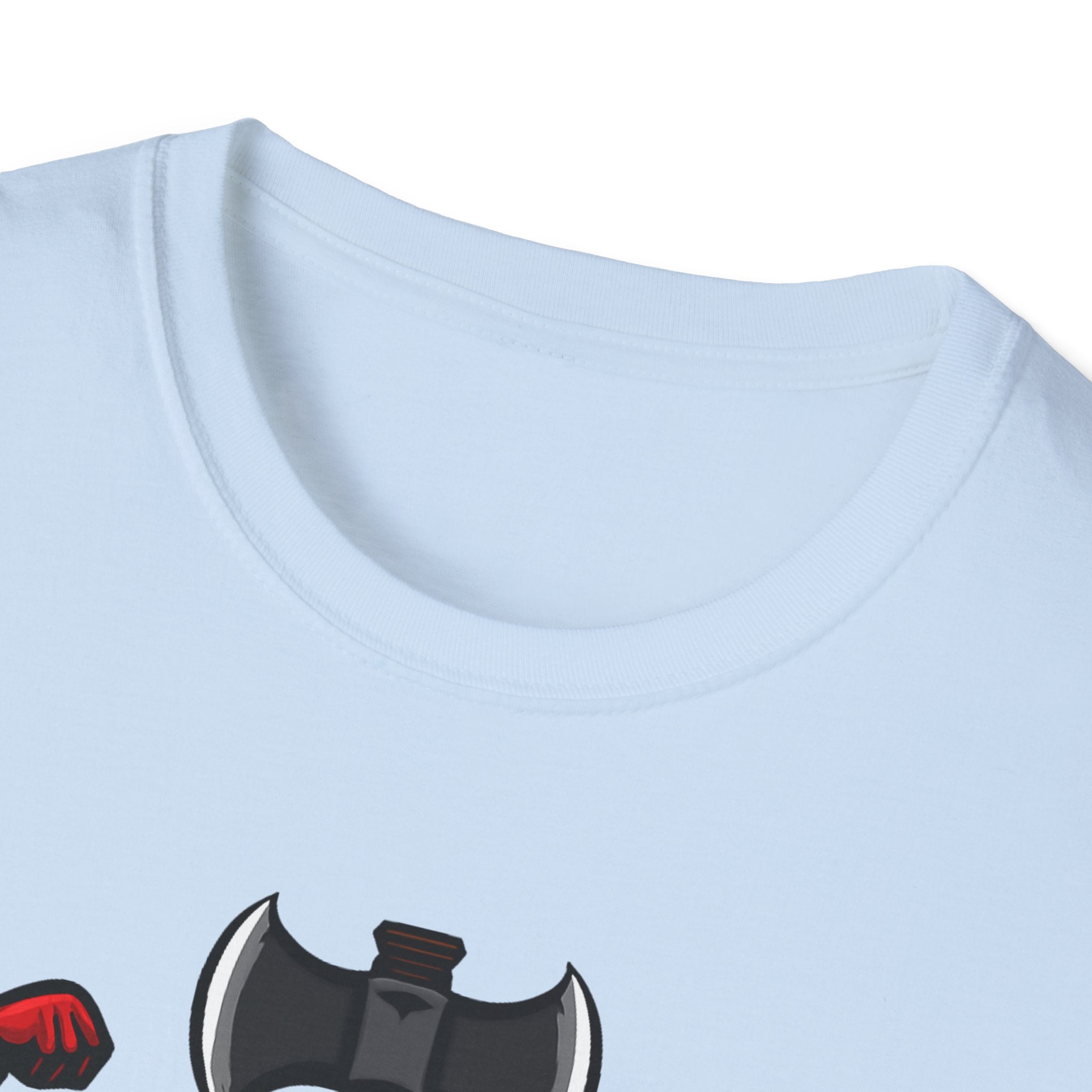 Flexecutioner – Muscular Axe Warrior Emblem T-Shirt