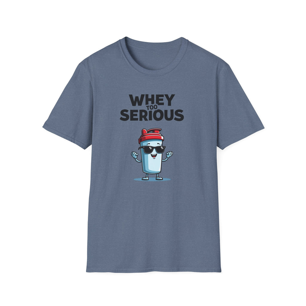 Whey Too Serious – Cartoon Shaker Edition T-Shirt