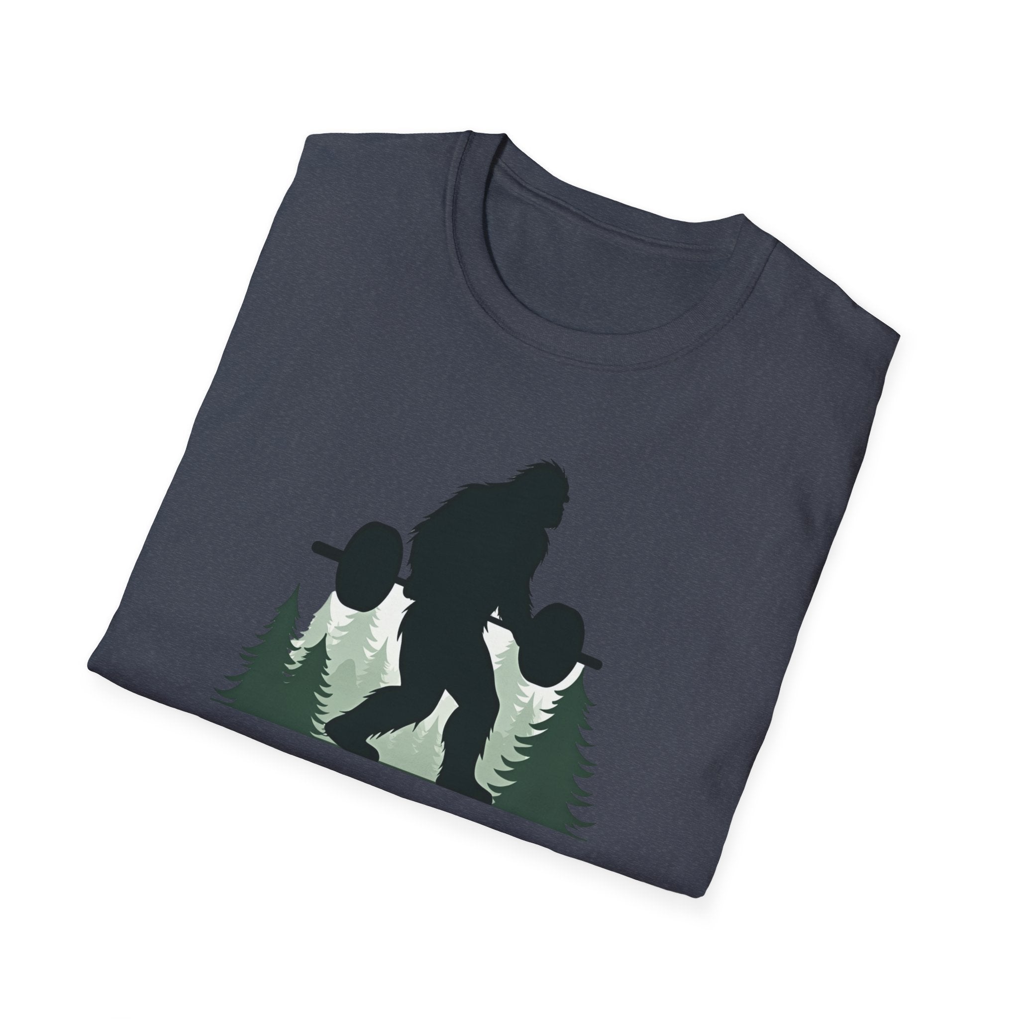 Forest Beast Mode – Bigfoot Barbell Edition T-Shirt