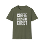 Coffee. CrossFit. Christ. – Bold Faith & Fitness Tshirt