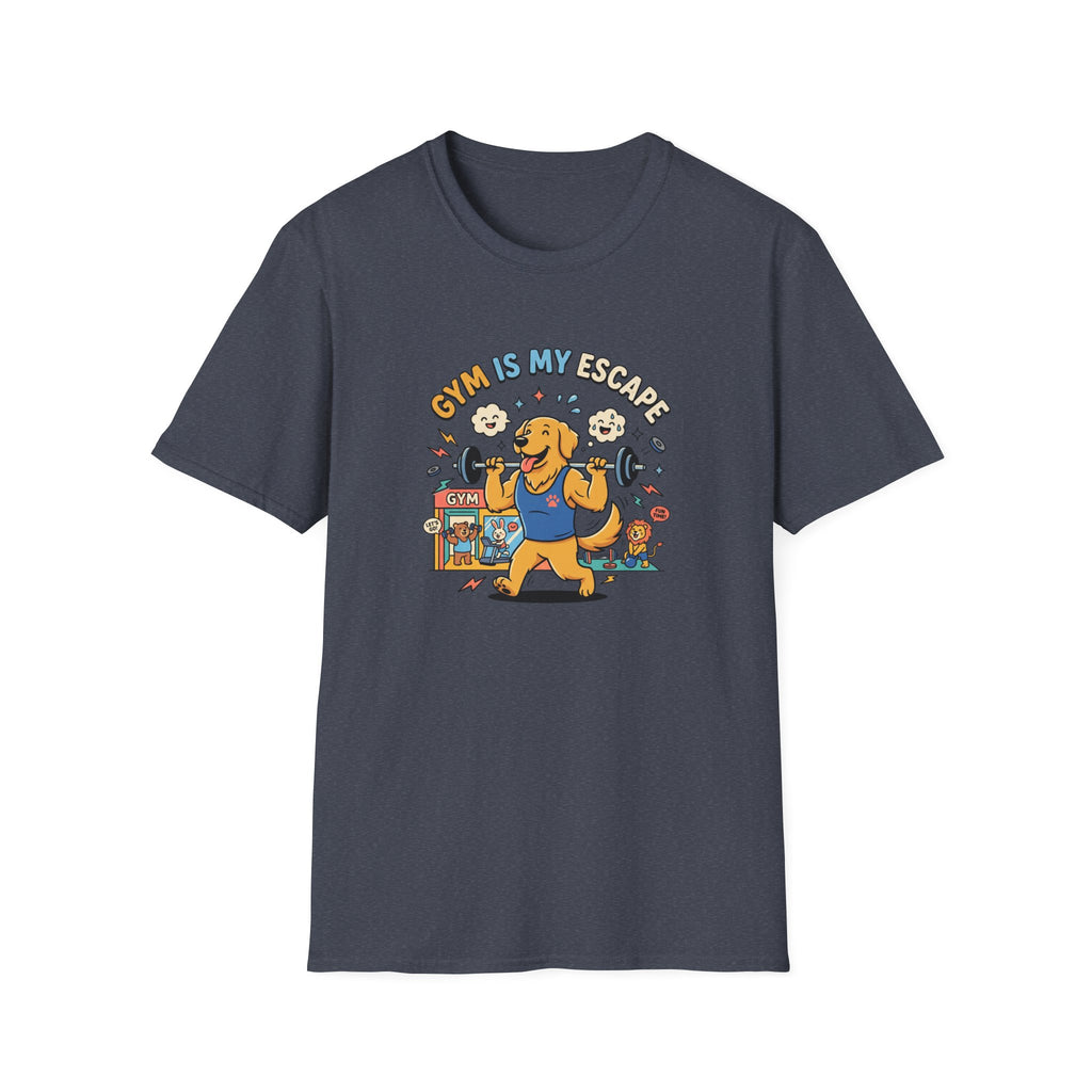 Gym is my escape - Happy retriever Gym T-Shirt