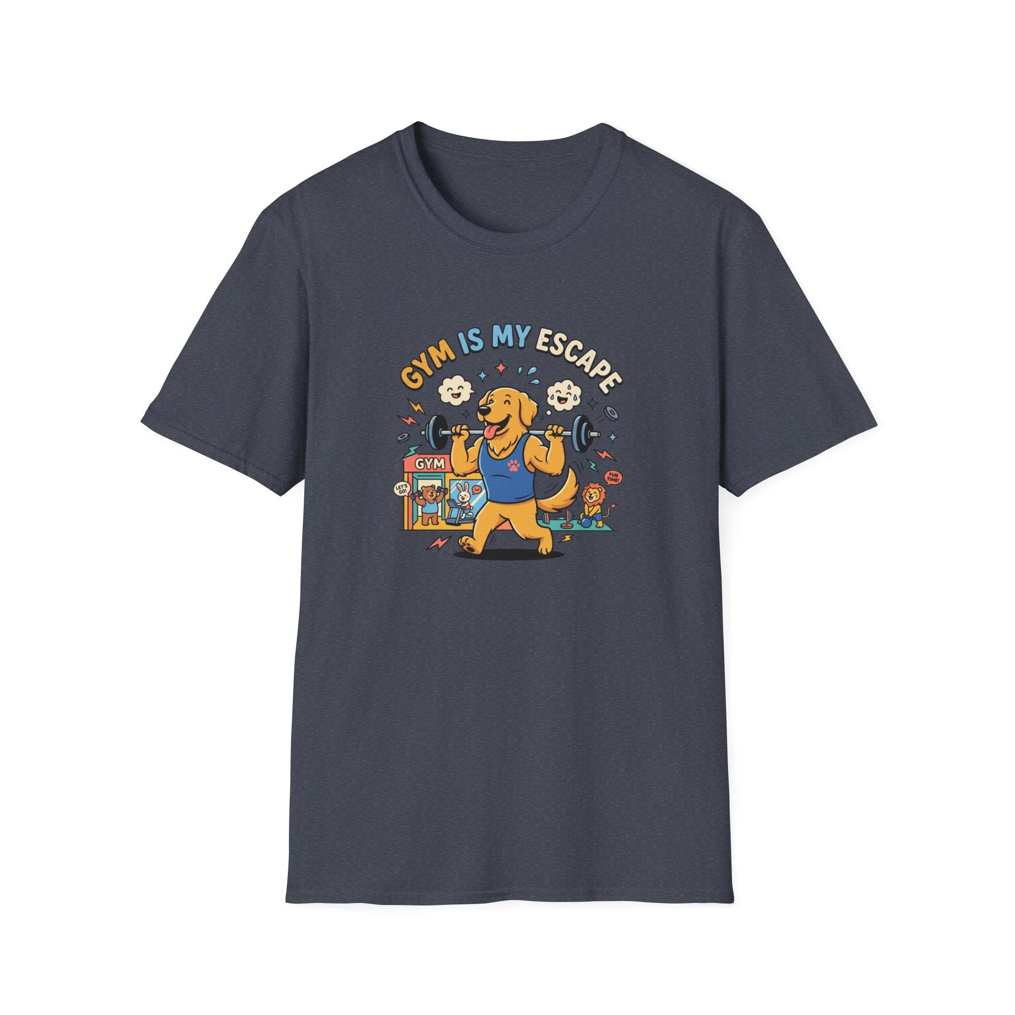 Gym is my escape - Happy retriever Gym T-Shirt