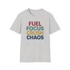 Fuel Focus, Crush Chaos – Bold Retro Powe T-Shirt