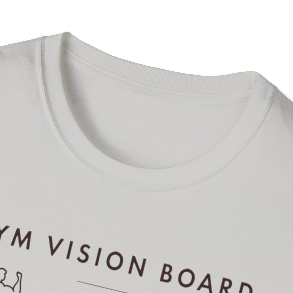 Gym Vision Board – Dark Mode Minimalist T-Shirt