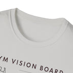 Gym Vision Board – Dark Mode Minimalist T-Shirt