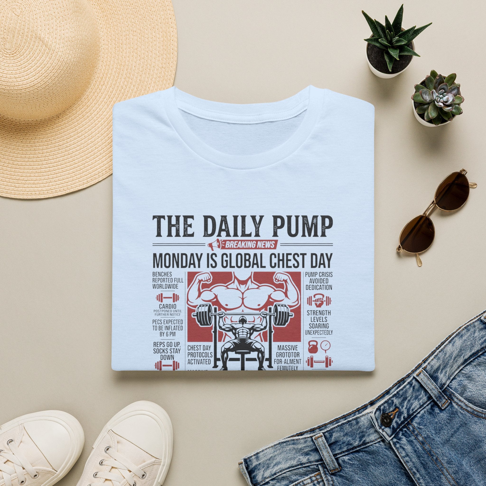 Monday is Global chest day - Breaking news T-Shirt