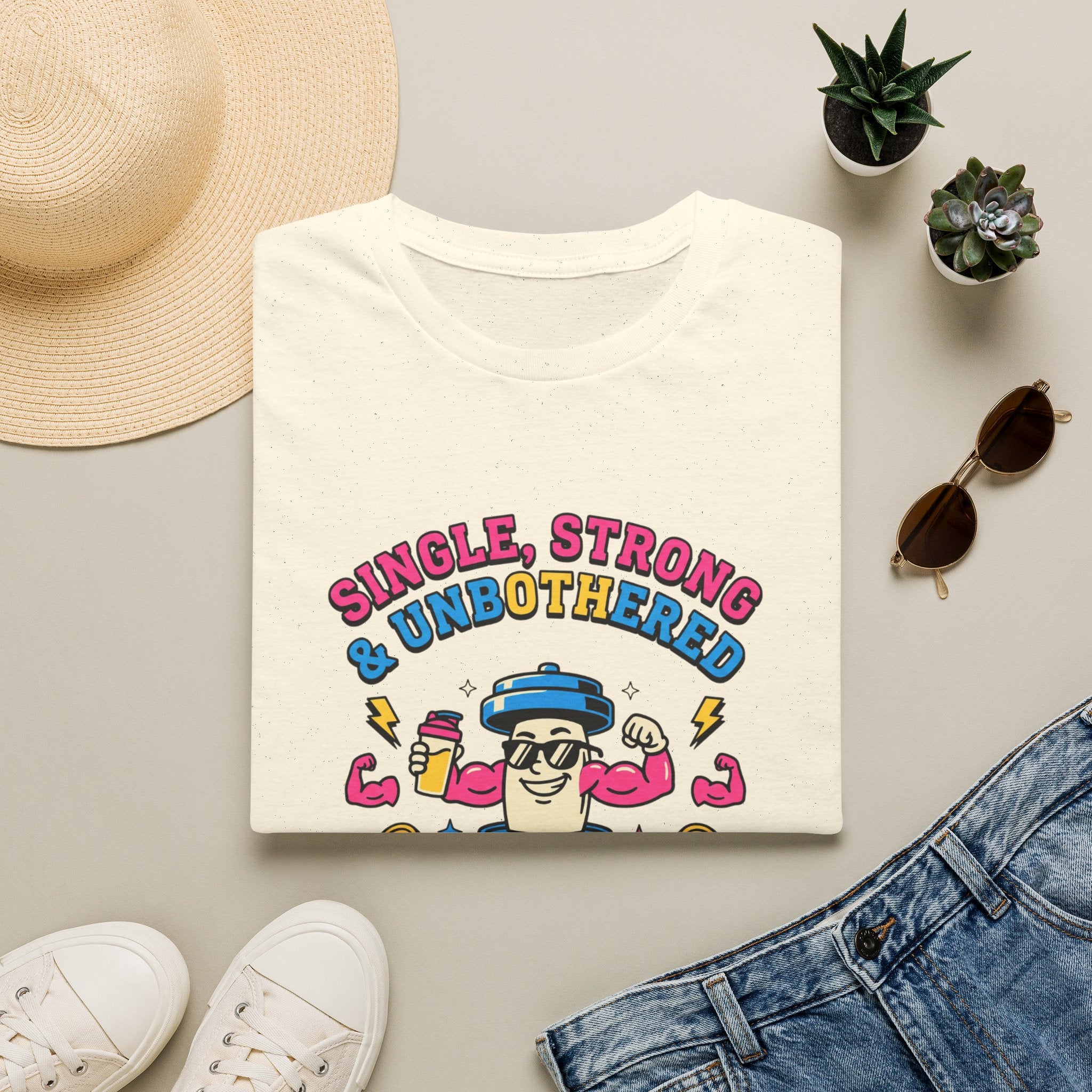 Single strong and unbothered T-Shirt