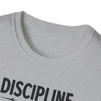 Discipline > Motivation – Barbell Edition T-Shirt