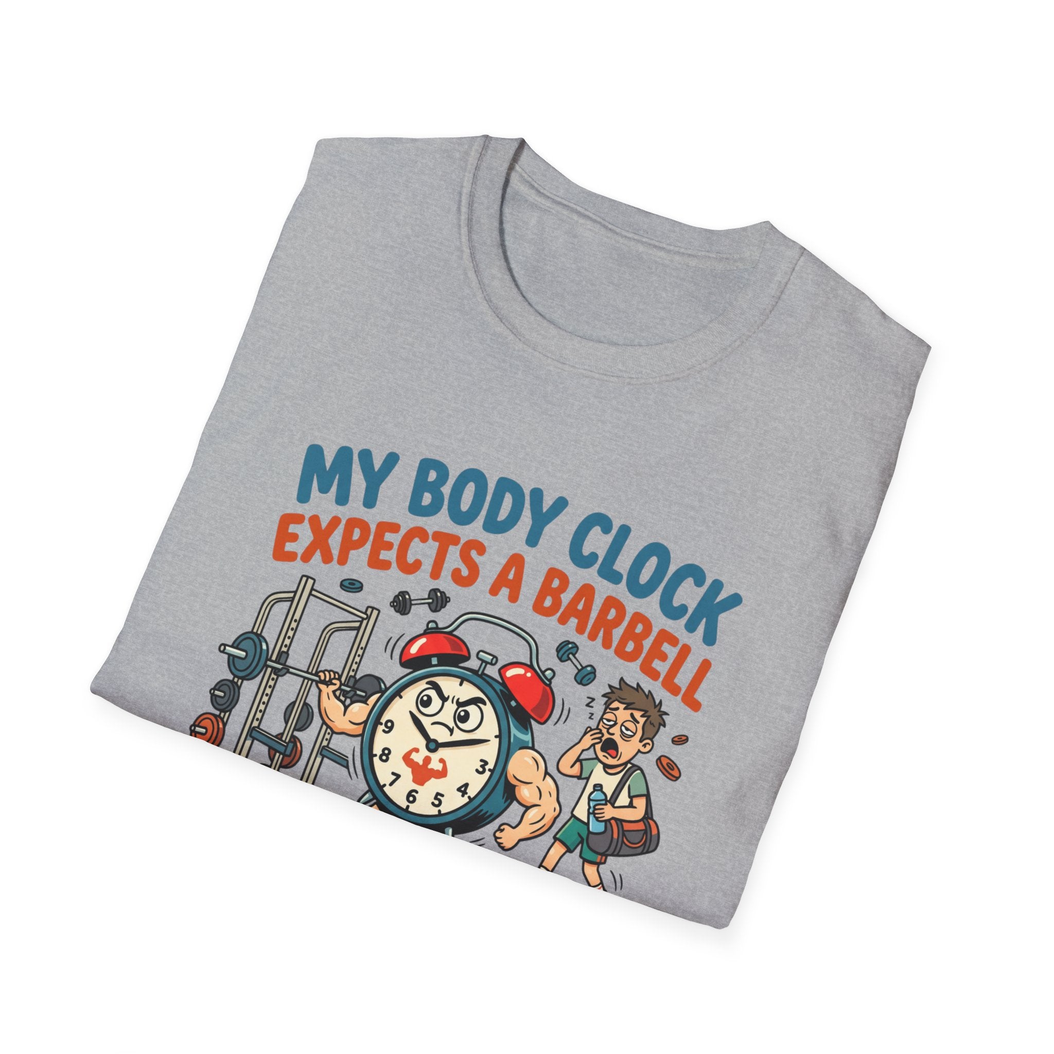 Body clock expects barbell T-Shirt