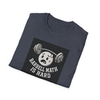 Barbell Math Is Hard – Confused Emoji Gym Tee T-Shirt
