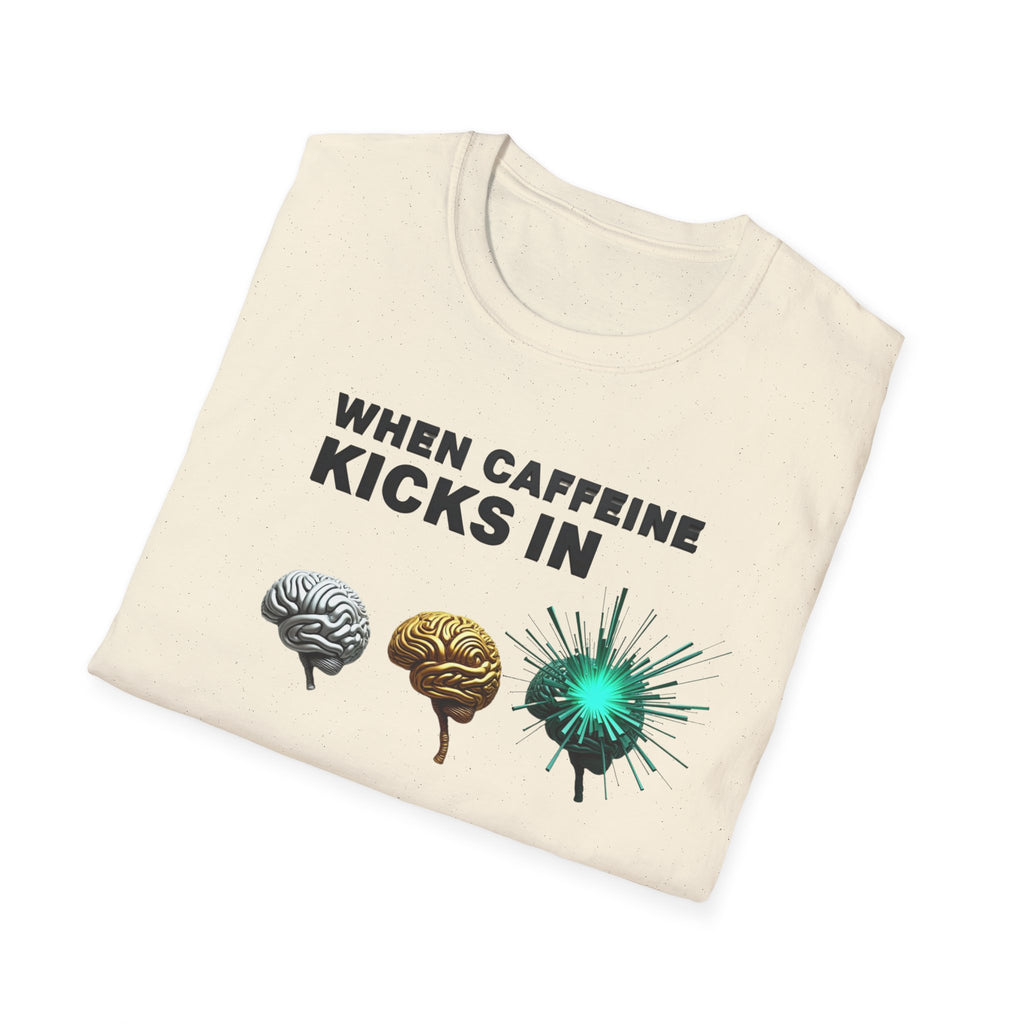 When Caffeine Kicks In – Brain Upgrade Sequence T-Shirt