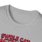 Swole Cat Activated – Pre-Workout Pouncer Edition T-Shirt